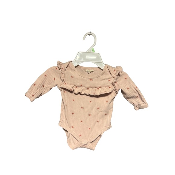 Rabbit Bear Organic Other - Rabbit Bear Organic Sun Print Ruffle Long Sleeve Baby Girl Bodysuit 6-9 Months